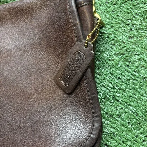 Vintage 90s Coach City Bag Mahogany Brown Leather Shoulder Crossbody Bag 4802 - Picture 2 of 10